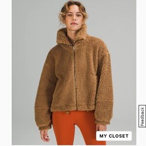 lululemon cinchable fleece zip up